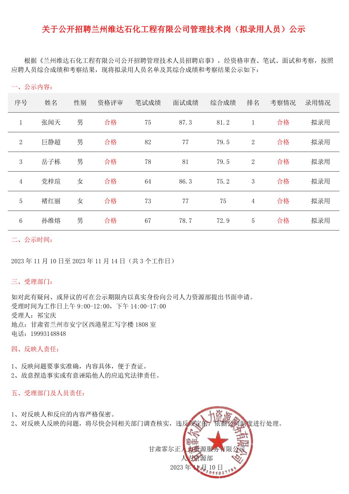 关于公开招聘兰州维达石化工程有限公司管理技术岗_1